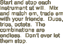 Start and stop each instrument